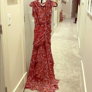 Veronica Beard size 4 long red print dress